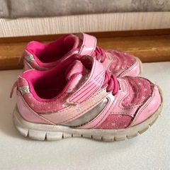 16cm 女の子 光る靴 スニーカー ピンク 保育園の画像