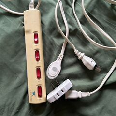 延長コード　電源タップ　２M４口　３M１口　15A電源タップ　３setの画像