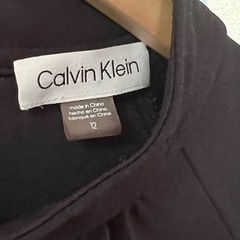 Calvin Klein】 ブラック ワンピース 12号 フォーマル　　卒業式　入学式　長袖の画像