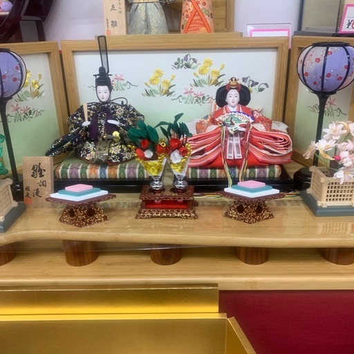 新品　お雛様　初節句に　間口65cm