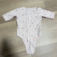 前開き長袖ボディスーツ 80サイズ 3枚セットの画像