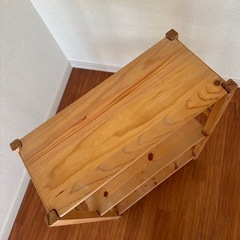 【売約済】【値下げ可、27日まで引取り限定】無印良品 パイン材シェルフの画像