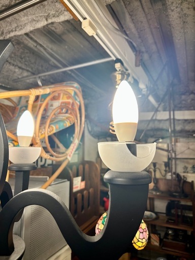 IDCOTSUKA シャンデリア ピュアブラック C2020-B 並木紀之　照明 4灯 軽量 シーリング ペンダントライト　大塚家具 