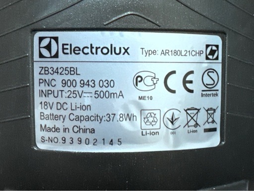 店頭展示品✨️Electrolux エレクトロラックス パワープロプラス コードレス掃除機 ZB3425BL 2019年発売モデル