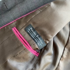 レディース スーツ 上下セット ブラウン チェック柄 古着の画像