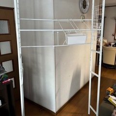 ランドリーラック　横幅の伸縮可能の画像