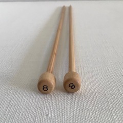 ほぼ新品 編み針 クローバー匠 竹針 8号 パッケージ破損ありの画像