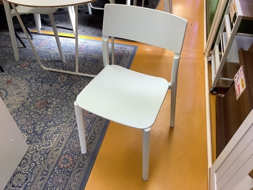 【リサイクルサービス八光】幅74㎝　(定価3万→1.8万) IKEA 4人掛けダイニングセット SLAHULT / BACKARYD 楕円形 おしゃれ 白