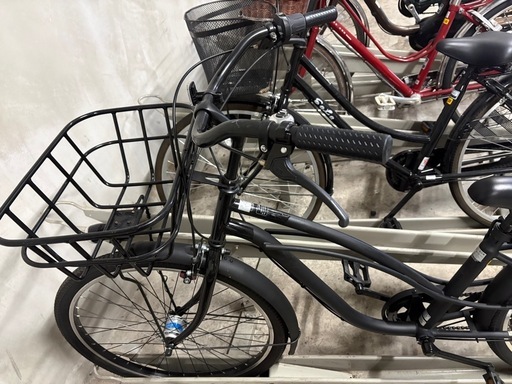 自転車 マットブラック ビーチクルーザータイプ　26インチ
