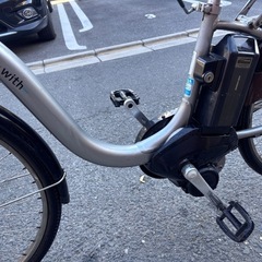 YAMAHA with  電動アシスト自転車 シルバー色の画像