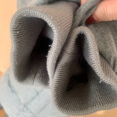 GLOBAL WORK フード付きライトグレー ダウンジャケットLサの画像