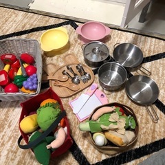 子供キッチン‼️野菜食器セットの画像