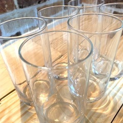 【極美品A】透明ガラスコップ 6個セットの画像