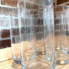 【極美品A】透明ガラスコップ 6個セットの画像