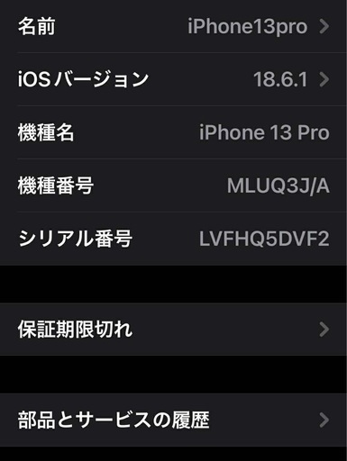 iPhone13pro 容量:256GB　(美品)
