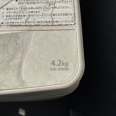  TOSHIBA 洗濯機 4.2kgの画像