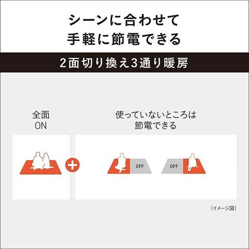 【定価約4万円】Panasonic フローリング調ホットカーペット 2畳（DC-2V4）