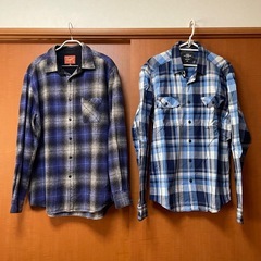 ★最終値下げ　メンズ　チェック柄シャツ4枚セットの画像