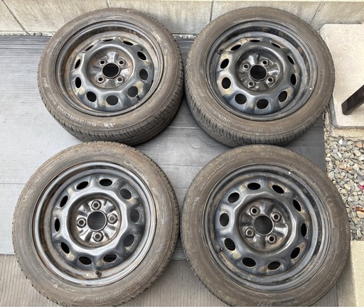 ニッサン黒鉄チン14インチ 5.5J 25年165/55R14４本セット⛰️