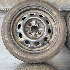 ニッサン黒鉄チン14インチ 5.5J 25年165/55R14４本セット⛰️の画像