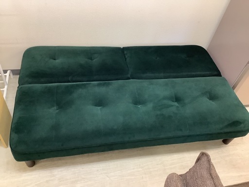 【リサイクルサービス八光】幅180cm　2024年モデル　ニトリ ソファベッド (XL02 GR) グリーン  定価の43%OFF！