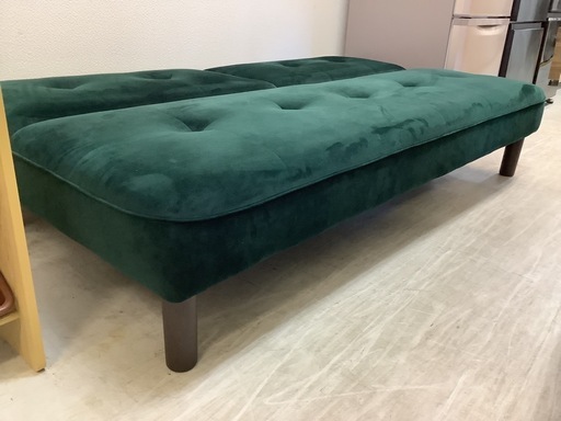【リサイクルサービス八光】幅180cm　2024年モデル　ニトリ ソファベッド (XL02 GR) グリーン  定価の43%OFF！
