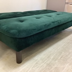 【リサイクルサービス八光】幅180cm　2024年モデル　ニトリ ソファベッド (XL02 GR) グリーン  定価の43%OFF！の画像