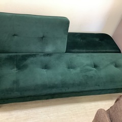【リサイクルサービス八光】幅180cm　2024年モデル　ニトリ ソファベッド (XL02 GR) グリーン  定価の43%OFF！の画像