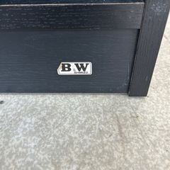 M2601-652 B&W SHIMIZU スライド式 本棚 ブラック 木製 キズ汚れ有りの画像