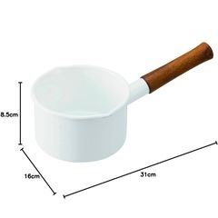 ミルクパン14cm ホワイトの画像