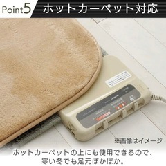 【新品未開封】分厚いラグ ネイビー 185×185cmの画像