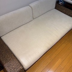 ケイ・ローソファ 2.5P 1850両アーム（ヒヤシン ス）+ケイ・ローソファオットマ ンV02（ヒヤシンス）の画像