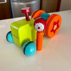 フランス製Moulin Roty 木製汽車と積み木セットの画像