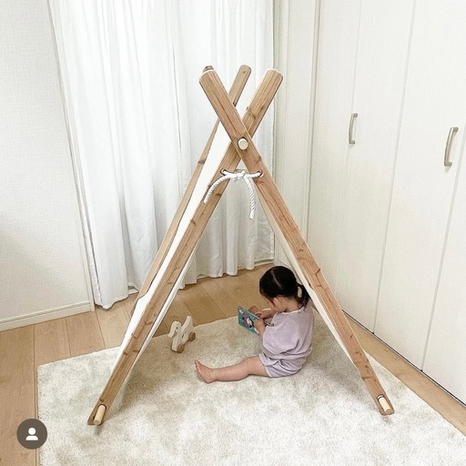 美品 ＊ kinoko ハンガーラックになるキッズテント