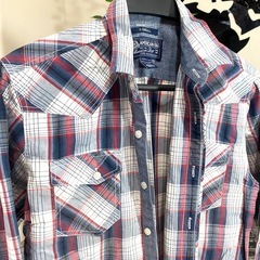 【極美品】海外購入 トリコロール チェックシャツ M相当 爽やか 1点物 の画像