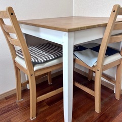 【取引き完了】IKEAのダイニングテーブルセットの画像