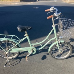 ⭐️【定価6万】ノイズバイク　タイヤ交換済み　20インチ　3段変速　オートライト　大きな前カゴ　譲渡証明書ありの画像