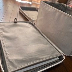 組み立て収納ボックス　ホワイトの画像