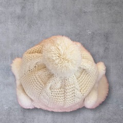 【美品】Polo Baby ニット帽 46-50cm ポロベビー ホワイトの画像