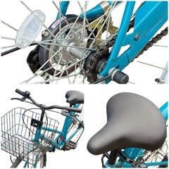 美品 CADAROLA カダローラ 自転車 27インチ シティサイクル ライト 鍵付き ブルー 青 水色 中古品■ジモティ姫路の画像