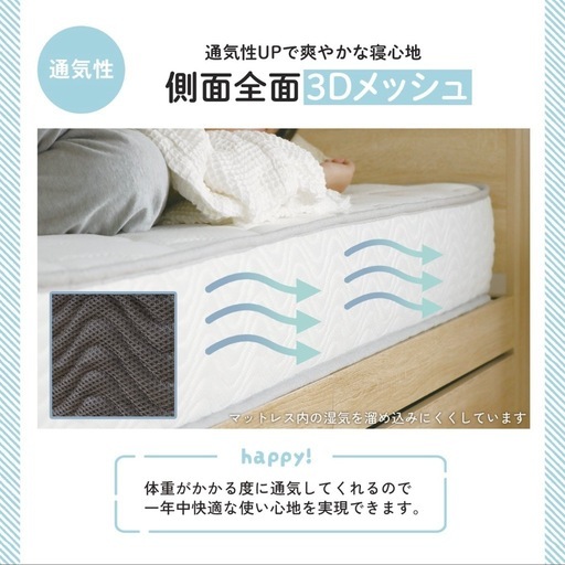 ポケットコイルマットレス ダブル