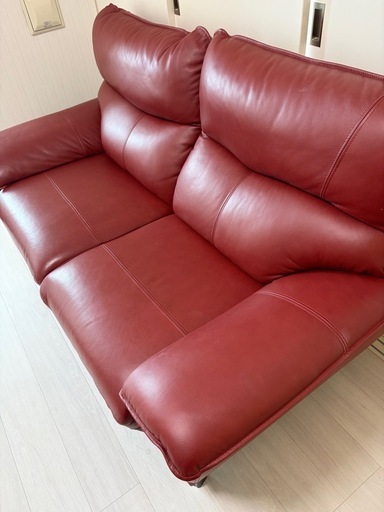 【値下げ】革2.5人掛けソファー