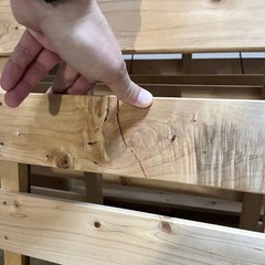 布団干し機能付きすのこベッド 折りたたみ折り畳み国産ひのき製 シングルサイズの画像