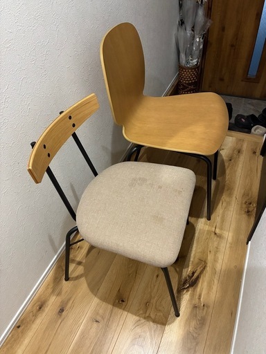 無料IKEA ダイニングチェア2脚｜KANADEMONO＋IKEA SVENBERTIL（廃盤