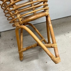 H 2601-424 ラタン　ヴィンテージ　スタンドラック　キズ汚れ有りの画像