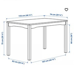 IKEA ダイニングテーブルチェア×2の画像