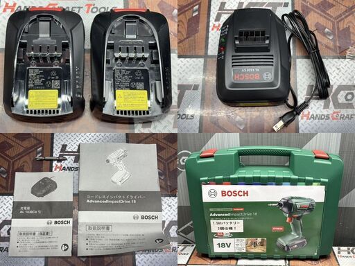 【中古】ボッシュ BOSCH IPD218 インパクトドライバ バッテリ×2・充電器付き【ハンズクラフト佐賀】