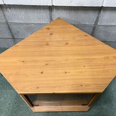 木製 コーナー テレビ台 サイド AVボード 幅60cm×奥行60cm×高さ45cmの画像