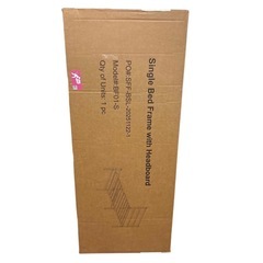 ベッドフレーム⭐️シングル ベッドヘッド付 純鉄製 鋼管ベッド 耐荷300kgの画像