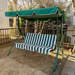 【1/26まで限定】二人掛けブランコベンチ｜屋根付き｜屋外用の画像